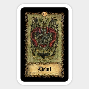 Devil. Eternal Bones Tarot (Colorful) design. Sticker